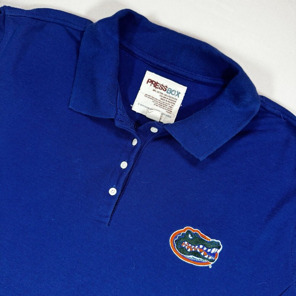Vintage PressBox NCAA Florida Gators Blue Short Sleeve Polo - XL